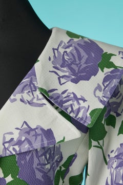 Skirt-suit with flower print Oscar de la Renta