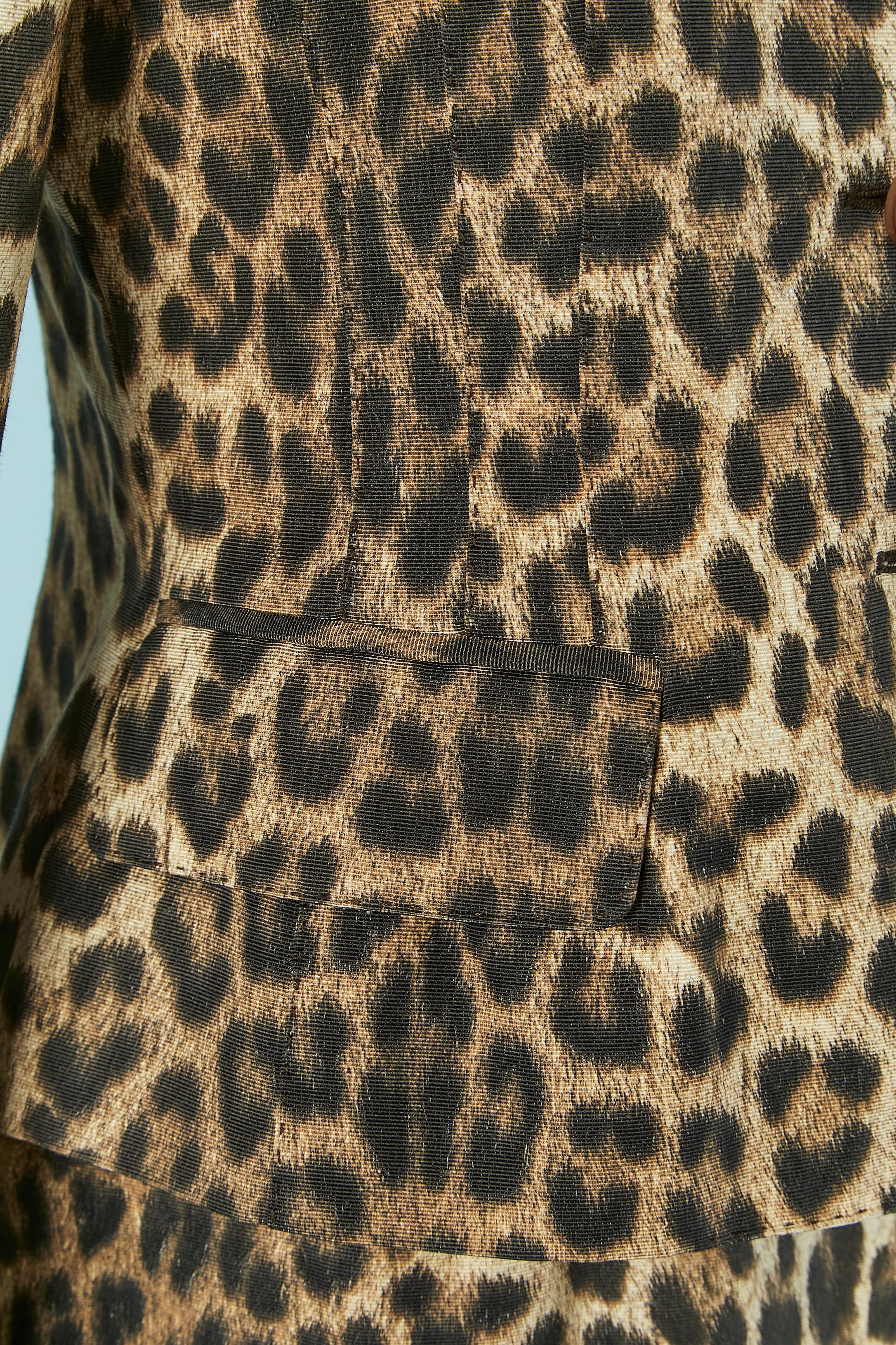 Rockanzug mit Leopardenmuster MOSCHINO Cheap & Chic (Schwarz) im Angebot