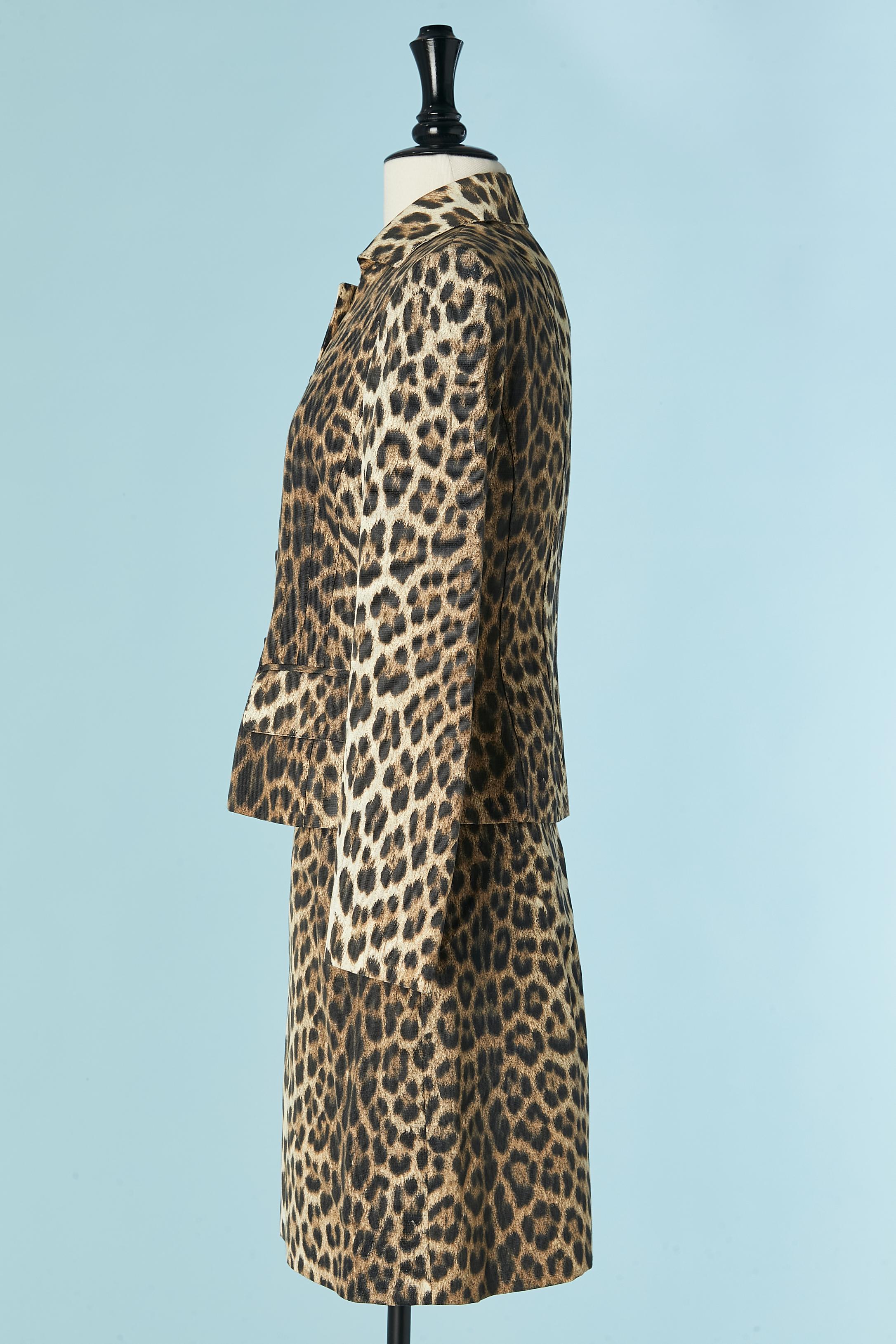 Rockanzug mit Leopardenmuster MOSCHINO Cheap & Chic im Zustand „Hervorragend“ im Angebot in Saint-Ouen-Sur-Seine, FR