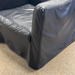 Skirted Leather Club Chairs by Jules Heumann for Metropolitan