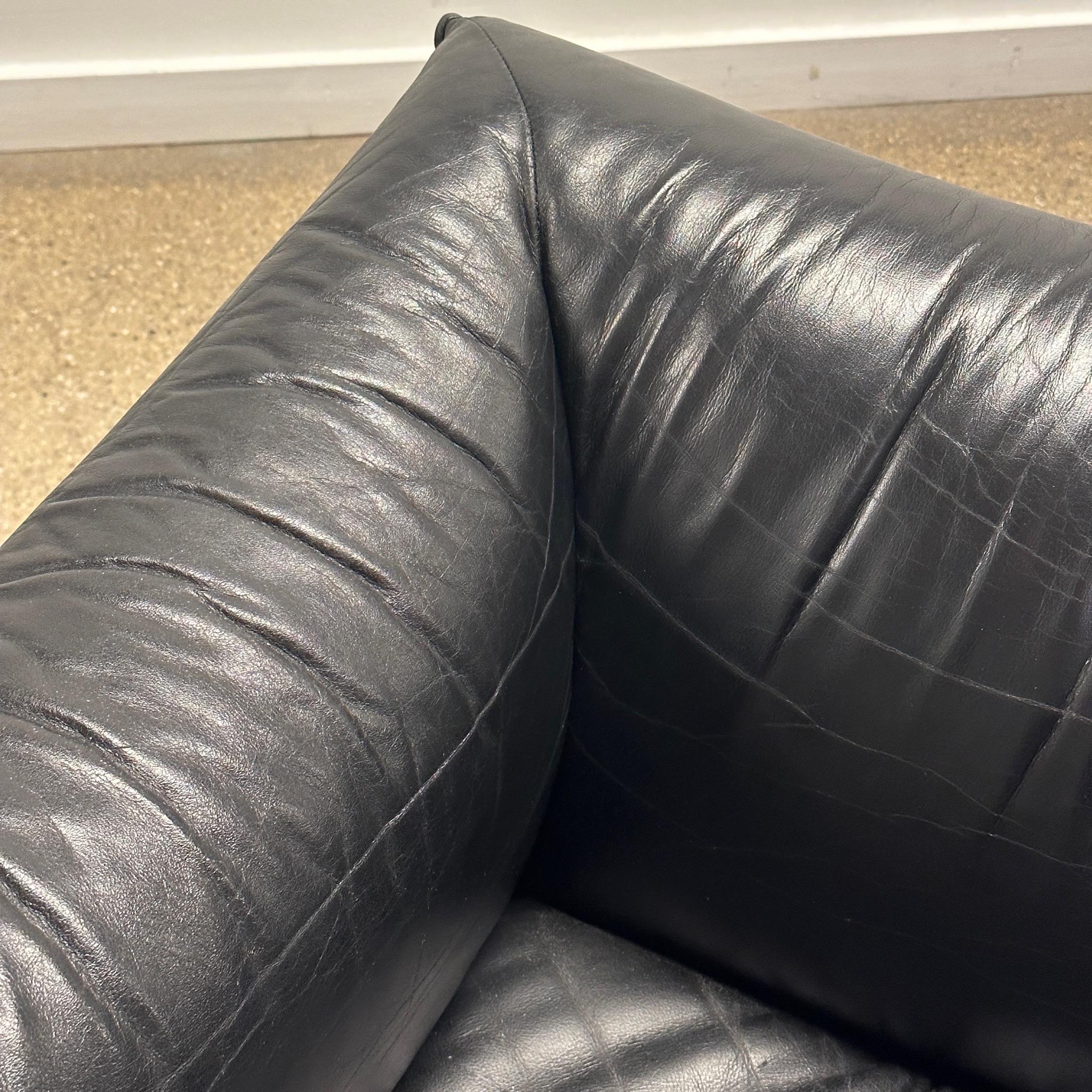American Skirted Leather Club Chairs by Jules Heumann for Metropolitan