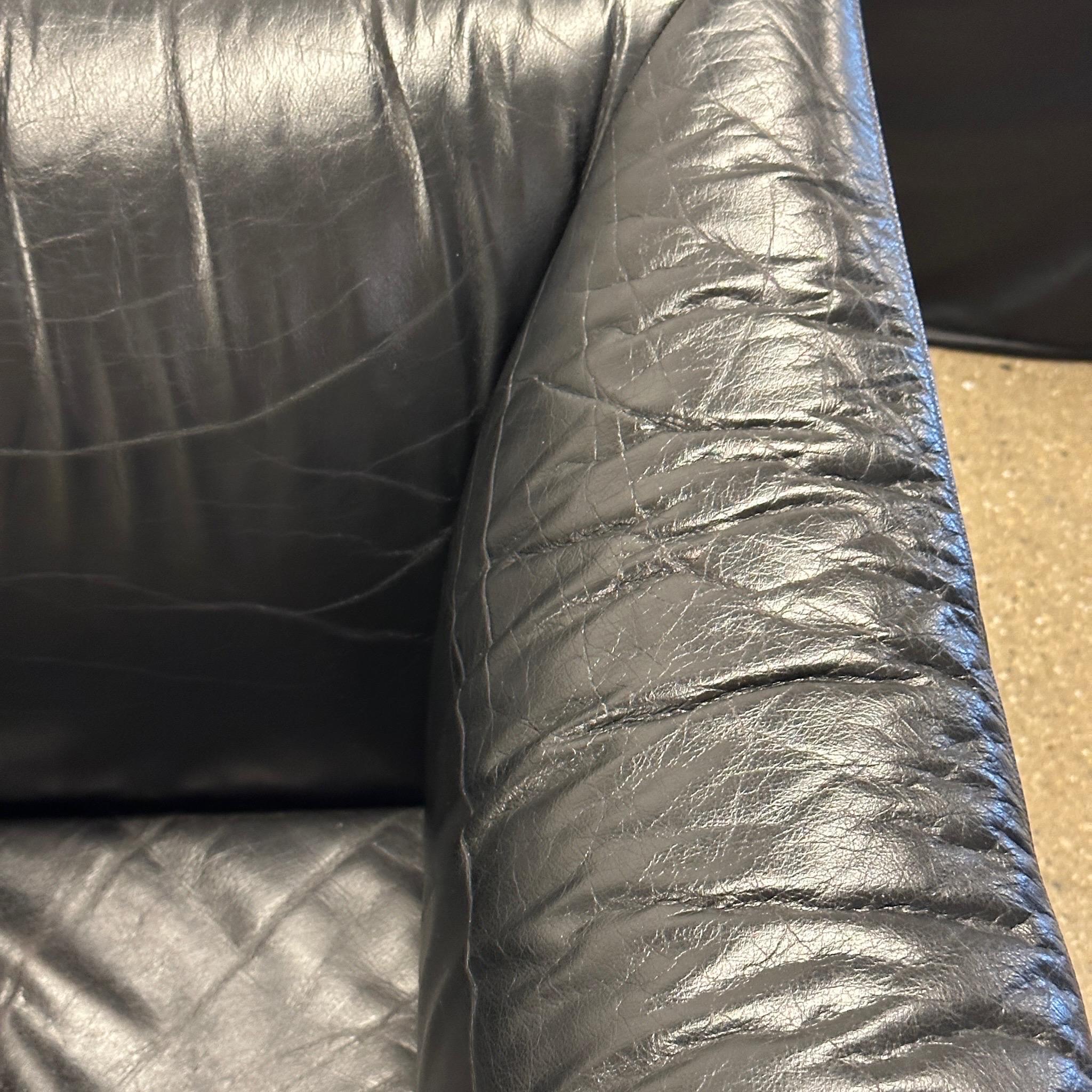 Skirted Leather Club Chairs by Jules Heumann for Metropolitan In Good Condition In Chicago, IL
