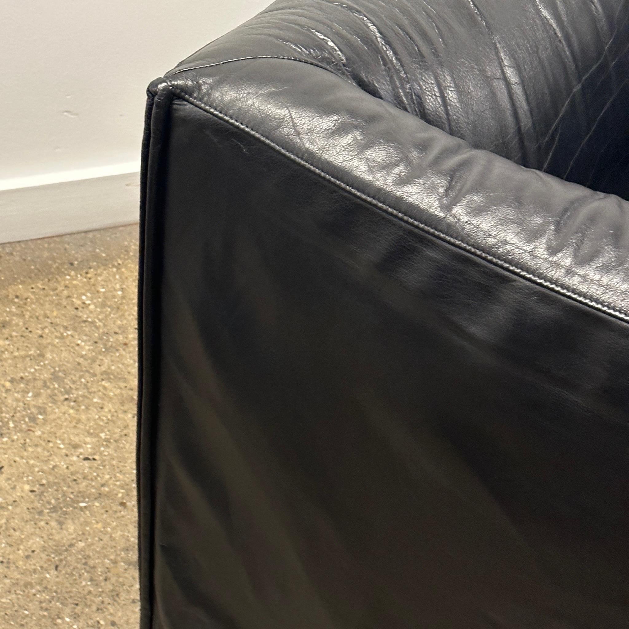 Late 20th Century Skirted Leather Club Chairs by Jules Heumann for Metropolitan