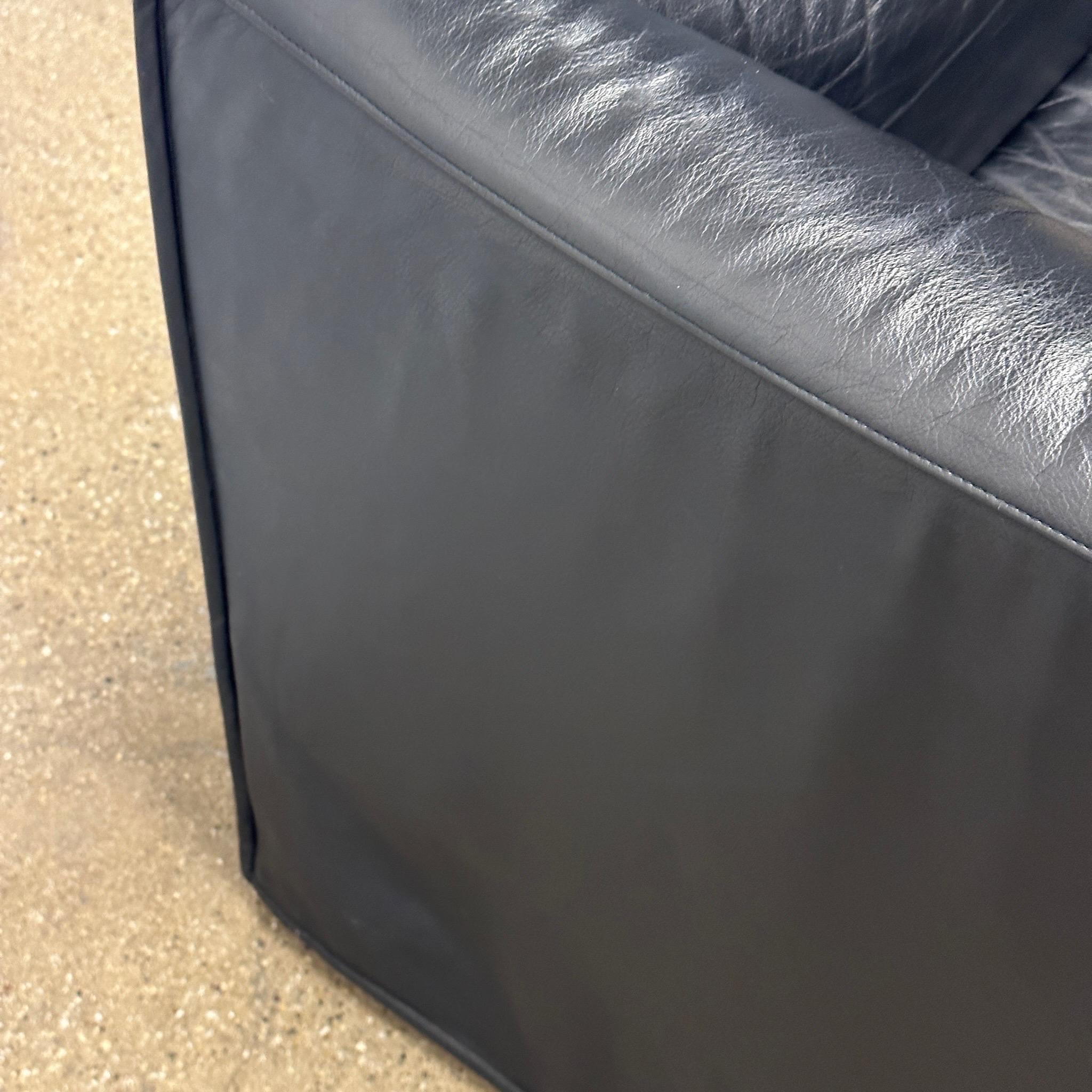 Skirted Leather Club Chairs by Jules Heumann for Metropolitan 3