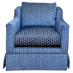 Sedia Club Girevole con Gonna 'Gigi' di Mitchell Gold in tessuto di Jane Janes Churchill