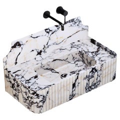 Skive - Ribbed Marble Basin - Calacatta Viola - Small