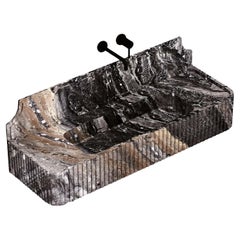 Skive - Ribbed Marble Basin - Grey Galaxy - Large