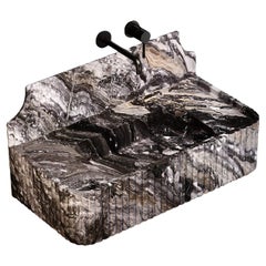 Basin en marbre côtelé - Galaxy gris - Moyen