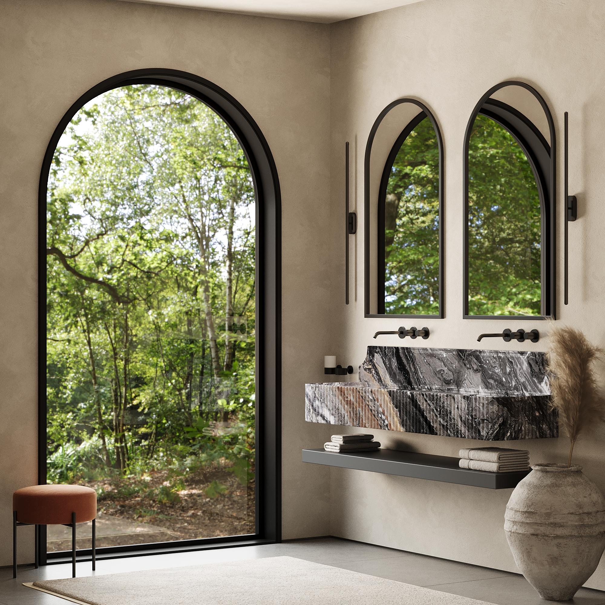Accentuate your bathroom space with our beautiful Skive Ribbed Dual Marble Basin, a perfect fusion of minimalist design and natural elegance. The beautiful ribbed detailing creates a unique visual appeal while highlighting the unique veining and