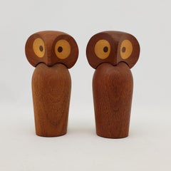 Skjode Skjern Danish Teak Owl Bookends