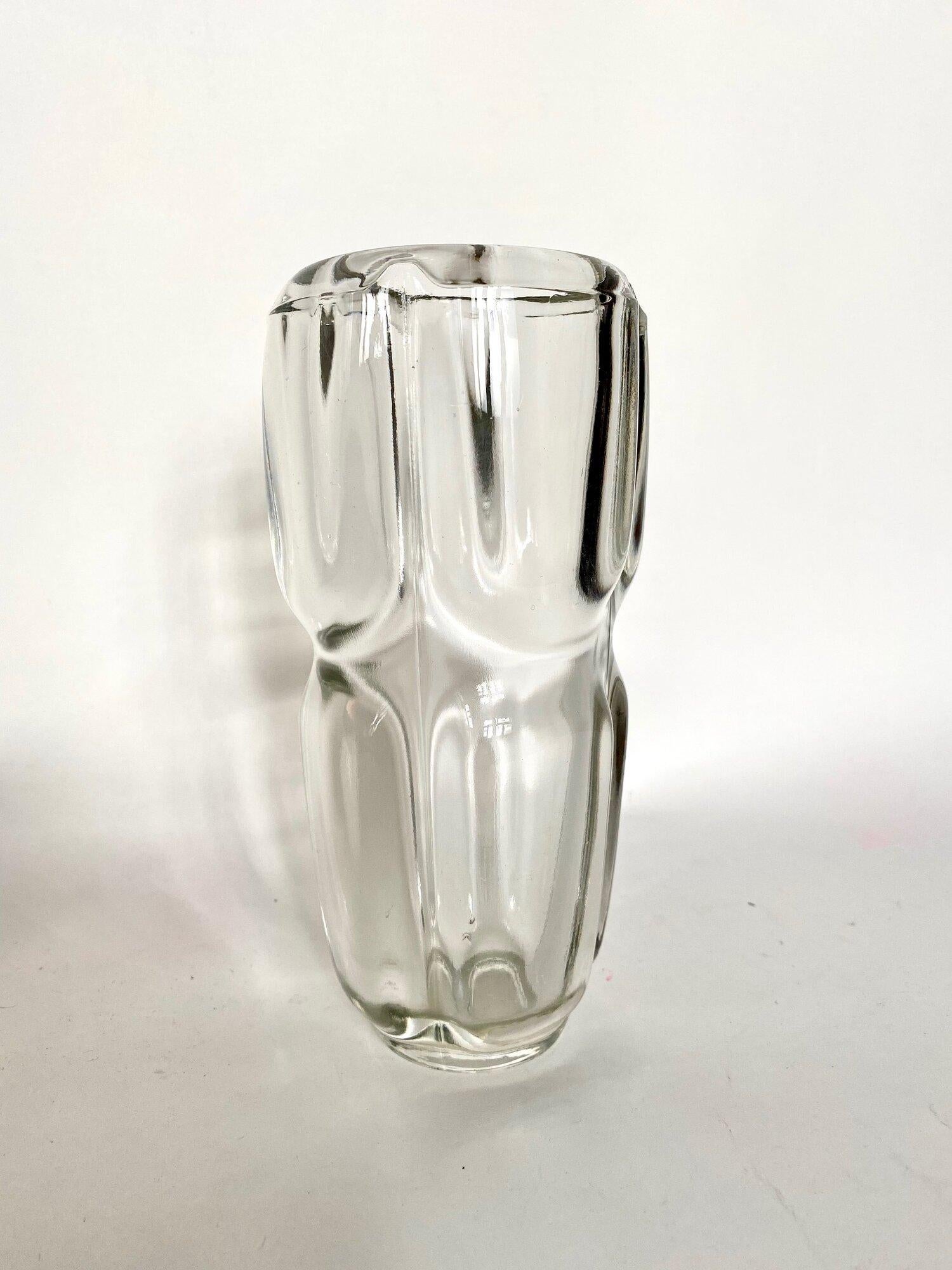 20th Century SKLO UNION František Vízner glass vase for Rudolfova Hut glassworks, 1961/62 For Sale