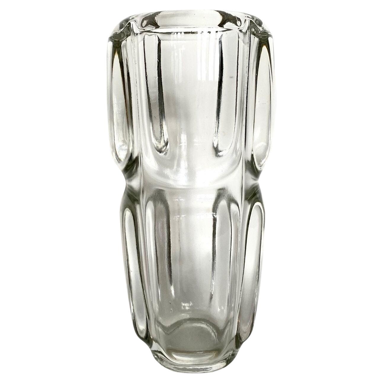SKLO UNION František Vízner Glasvase für Rudolfova Hut Glashütte, 1961/62