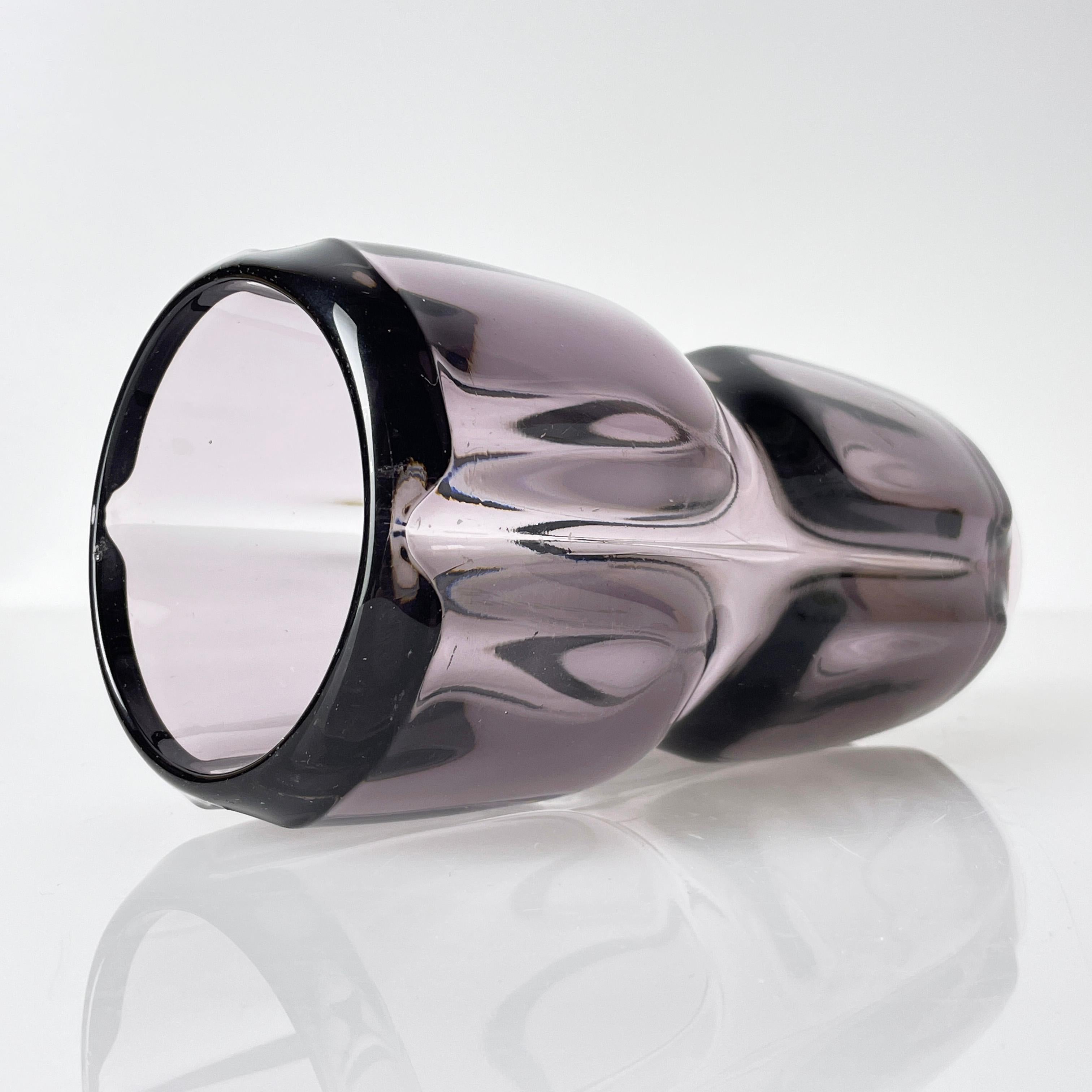 SKLO UNION glass vase by František Vízner for Rudolfova Hut glassworks, 1961/62 For Sale 4