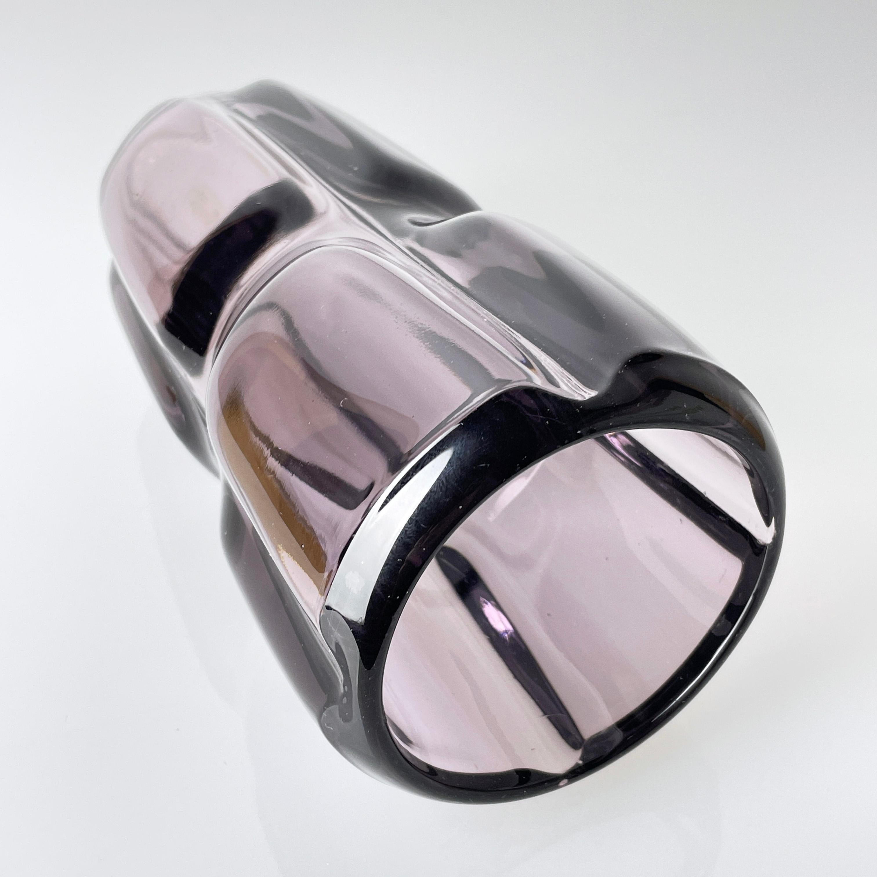 SKLO UNION glass vase by František Vízner for Rudolfova Hut glassworks, 1961/62 For Sale 1