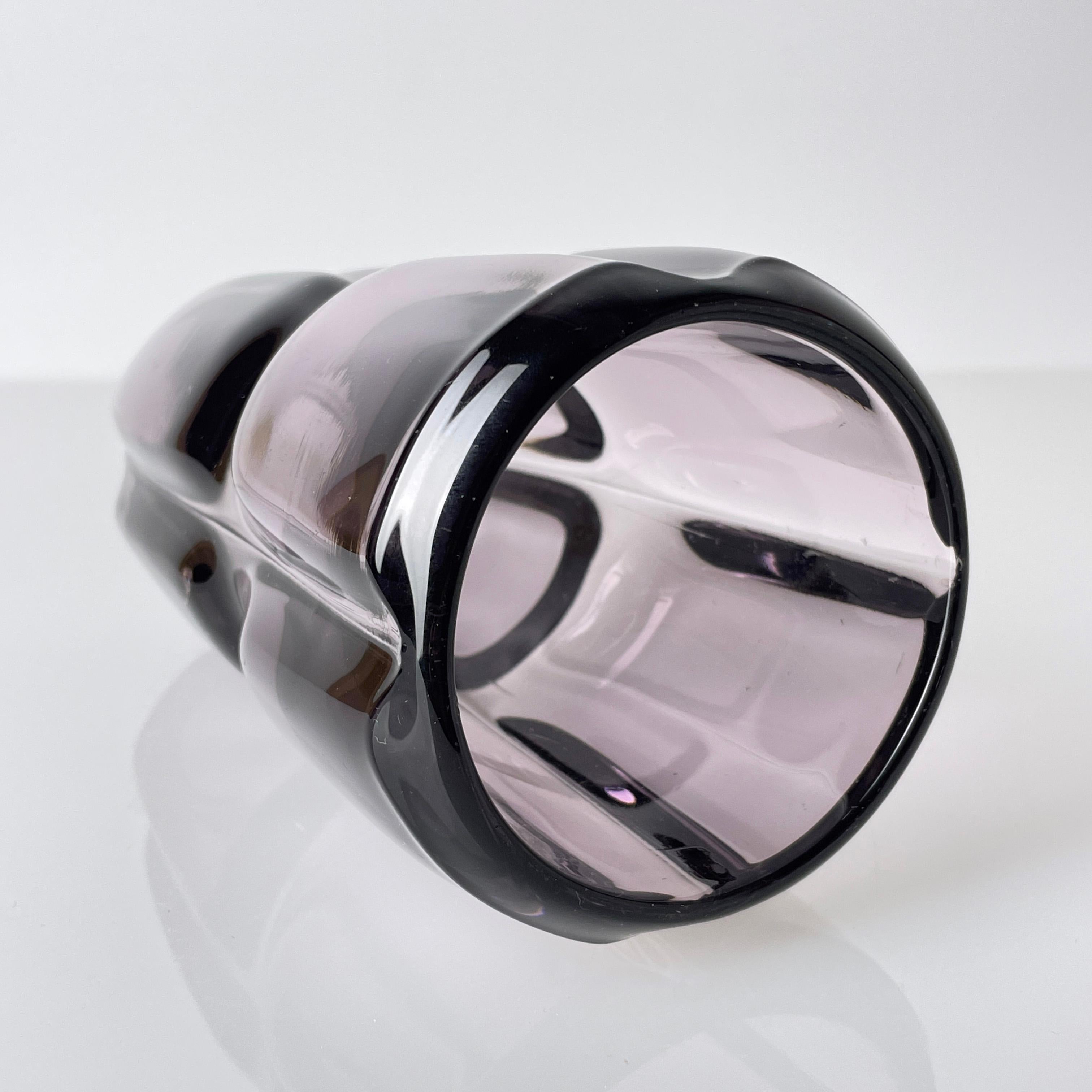 SKLO UNION glass vase by František Vízner for Rudolfova Hut glassworks, 1961/62 For Sale 2