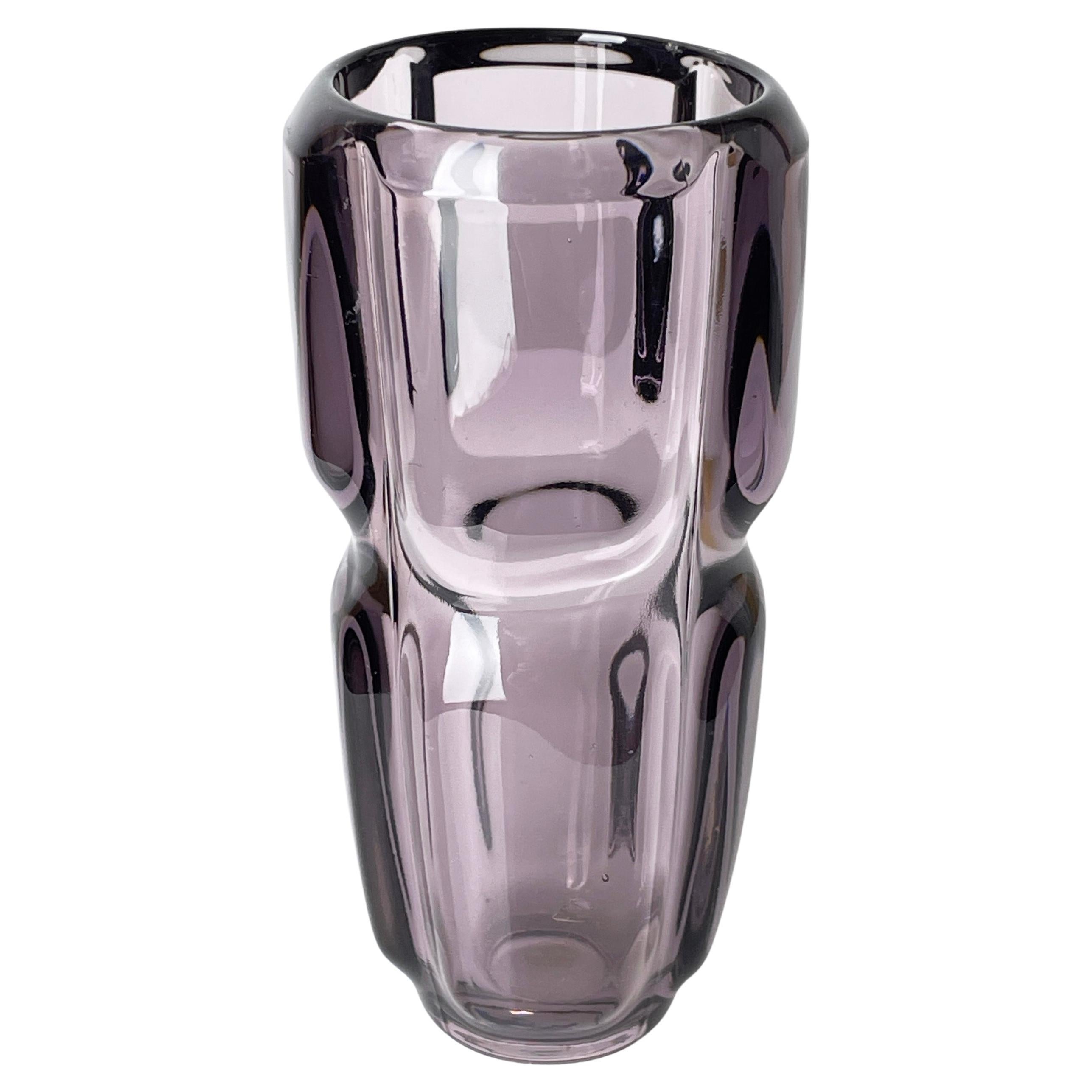SKLO UNION glass vase by František Vízner for Rudolfova Hut glassworks, 1961/62