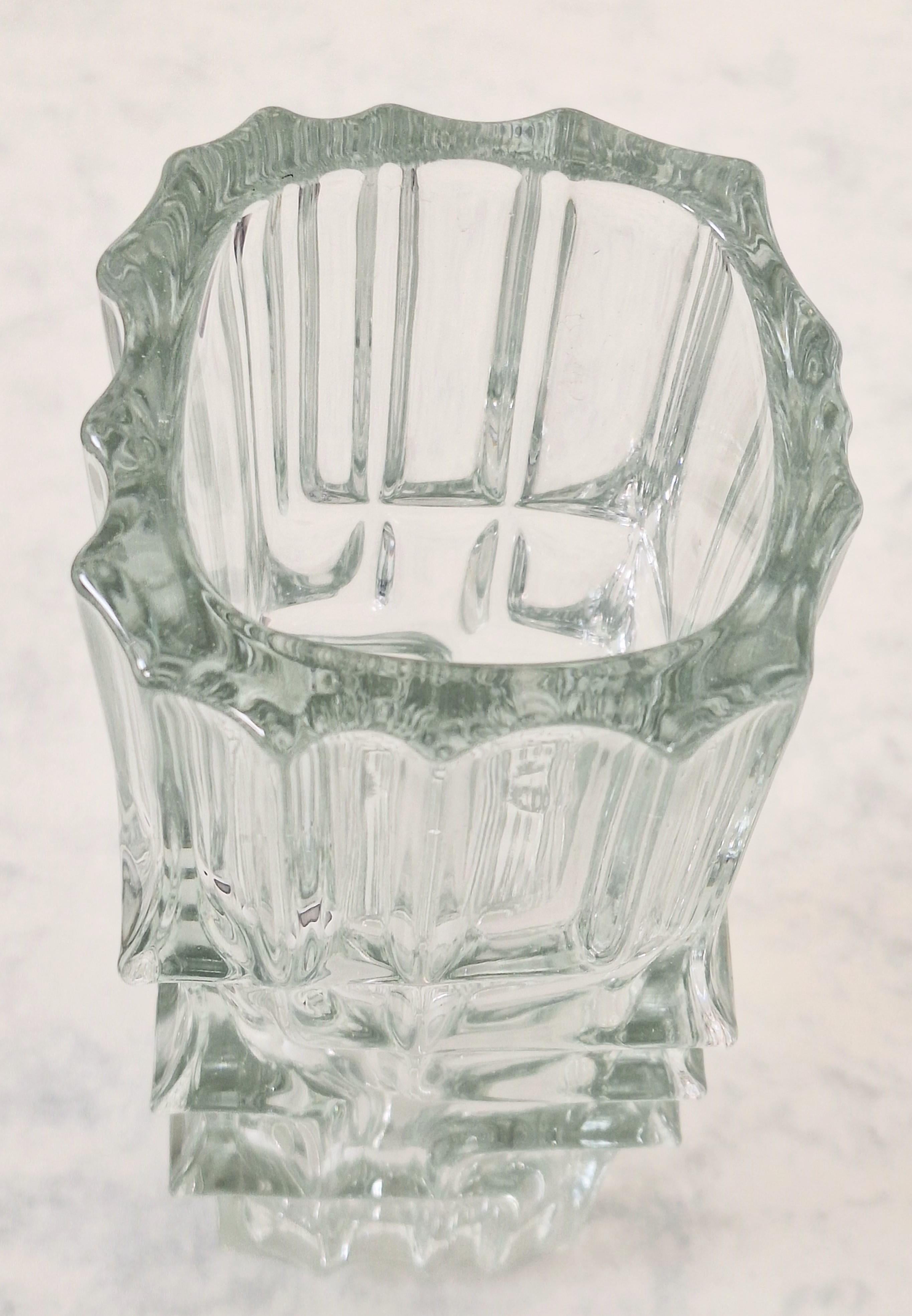 Sklo Union Melting Ice Glass Vase For Sale 4