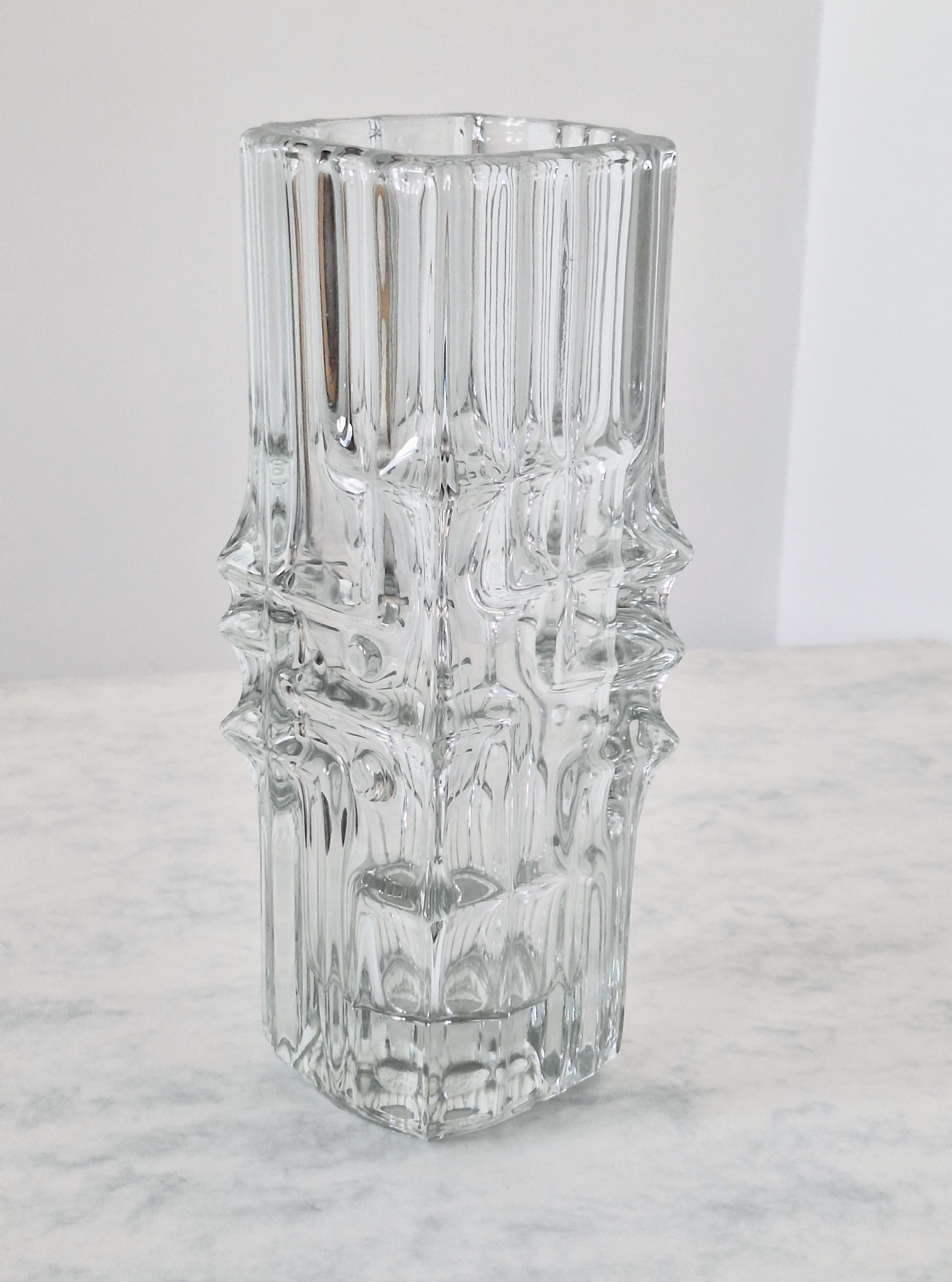 Sklo Union Melting Ice Glass Vase For Sale 6