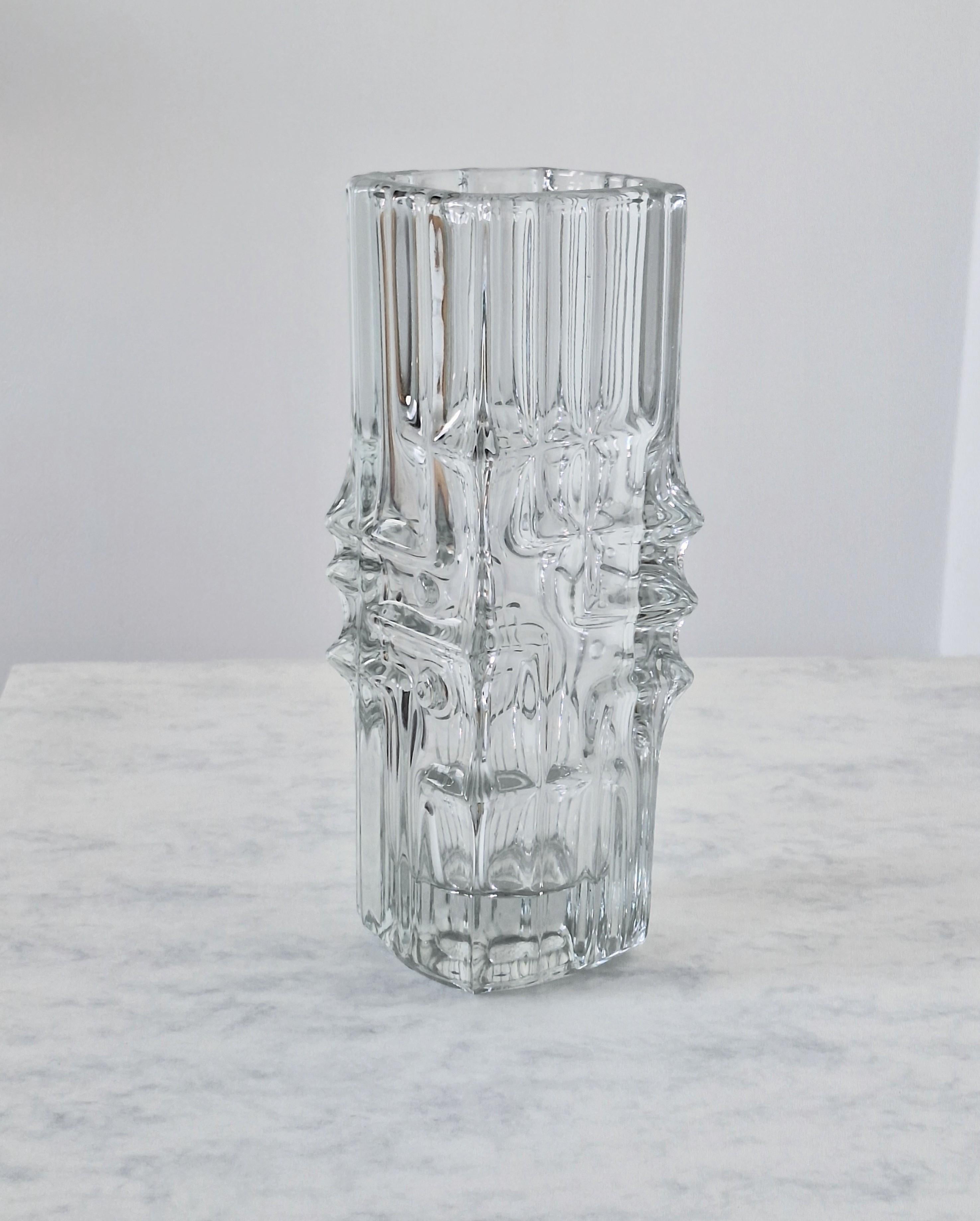 Sklo Union Melting Ice Glass Vase For Sale 7