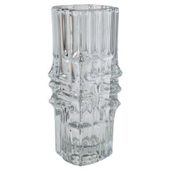 Vintage Sklo Union Melting Ice Glass Vase