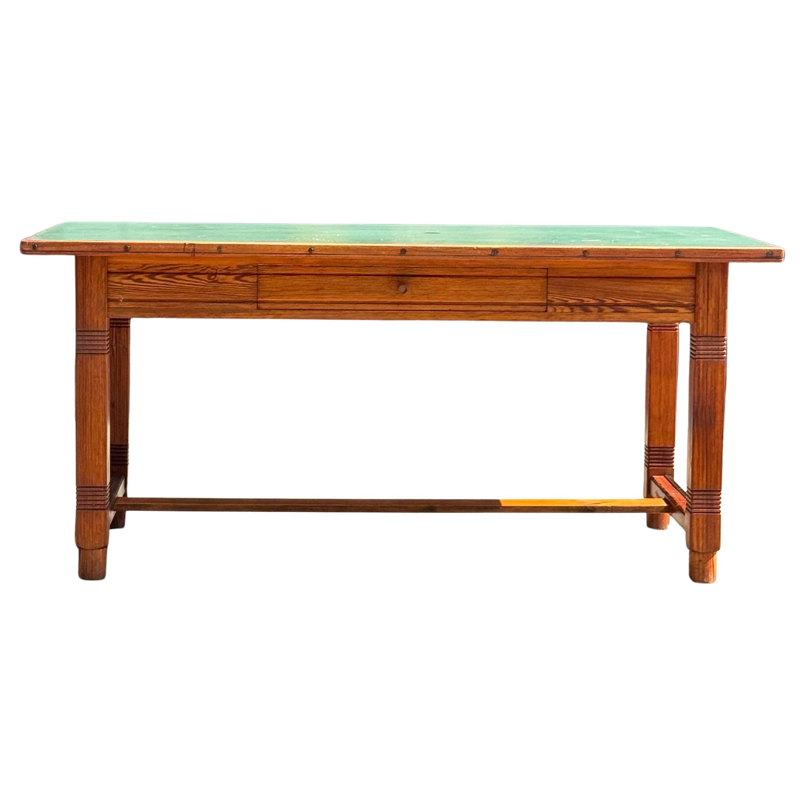 Skønvirke Pine Desk Martin Nyrop Denmark, 1905