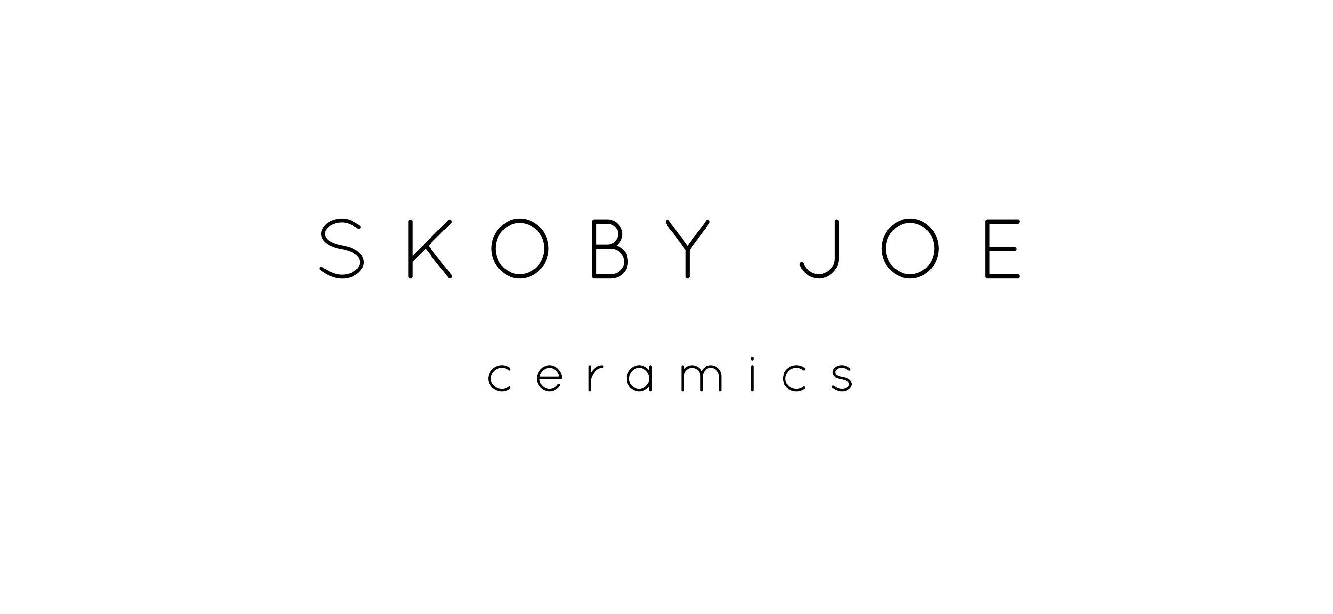 Contemporary Skoby Joe Blue Ceramic Vase Wabi Sabi / Mid-Century Modern For Sale
