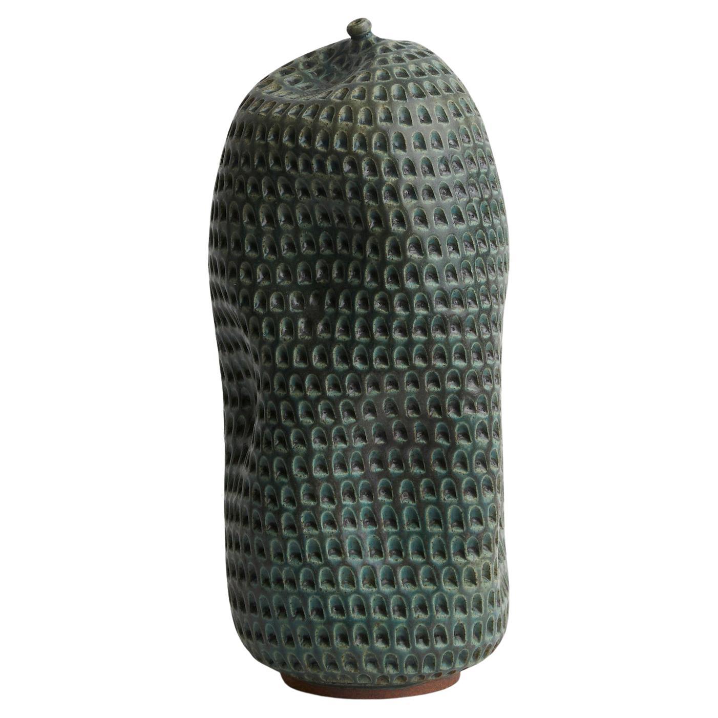Skoby Joe Bronze Textured Ceramic Vase Wabi Sabi/ Mid-Century Modern