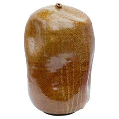 Skoby Joe Brown Ceramic Vase Wabi Sabi Mid-Century Modern Sculpture