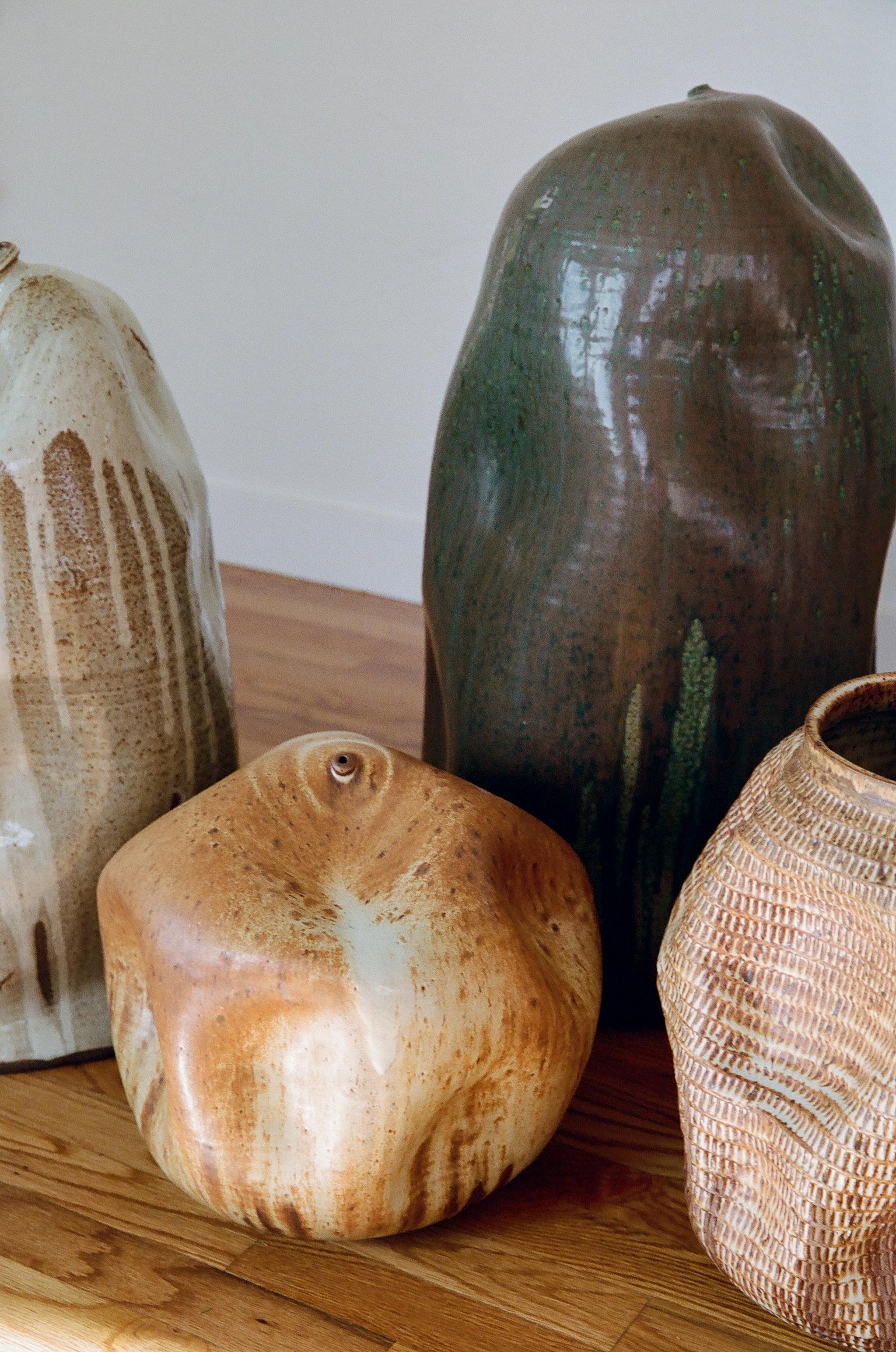 Contemporary Skoby Joe Ceramic Vase Mid-Century Modern Vessel Wabi Sabi