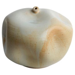 Skoby Joe Small Cream Ceramic Vase Wabi Sabi Mid-Century Modern Sculpture