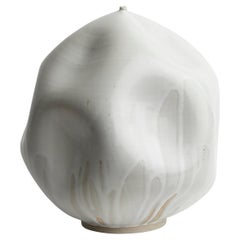 Skoby Joe White Ceramic Vase Wabi Sabi/ Mid-Century Modern