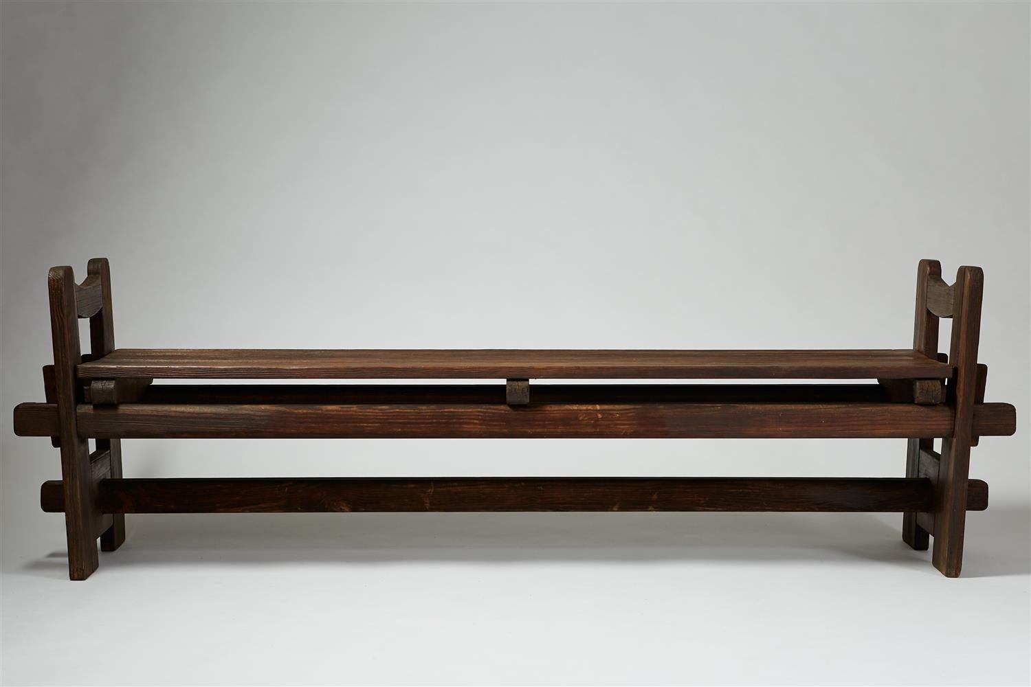 Mid-Century Modern Skoga Bench, Designed by Axel Einar Hjorth for NK, Sweden, 1932
