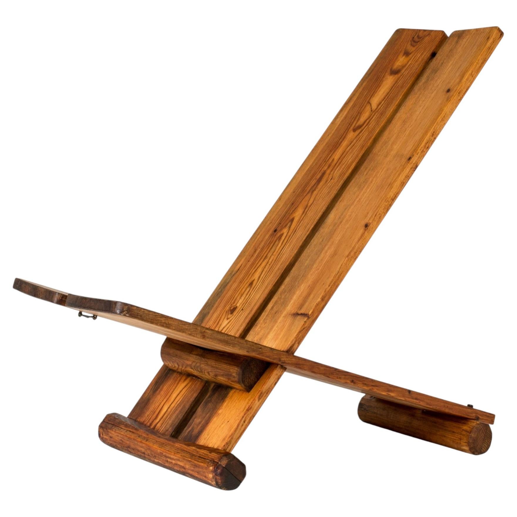 "Skoga" Pine Lounge Chair by Axel Einar Hjorth, NK, Sweden, 1930s