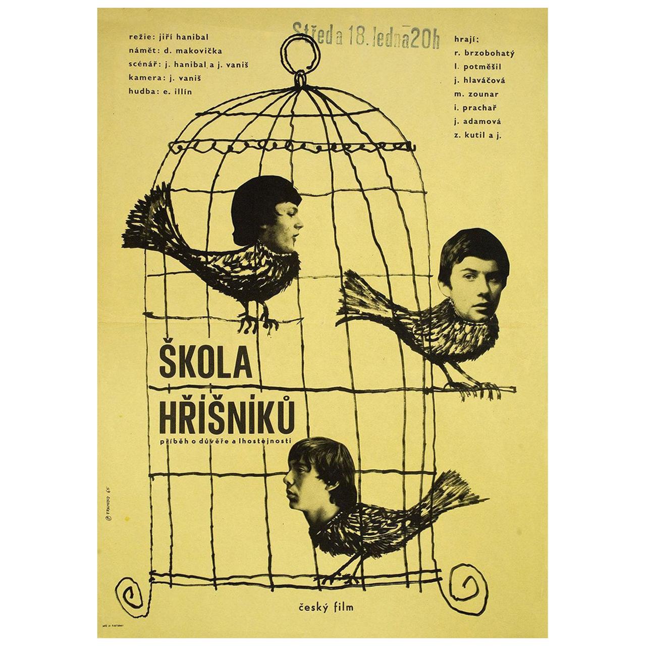 Skola Hrisniku 1965 Czech A3 Film Poster For Sale