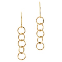 Skomer Studio Fine Jewellery Boucles d'oreilles pendantes en or jaune 18 ct à maillons en Cascade