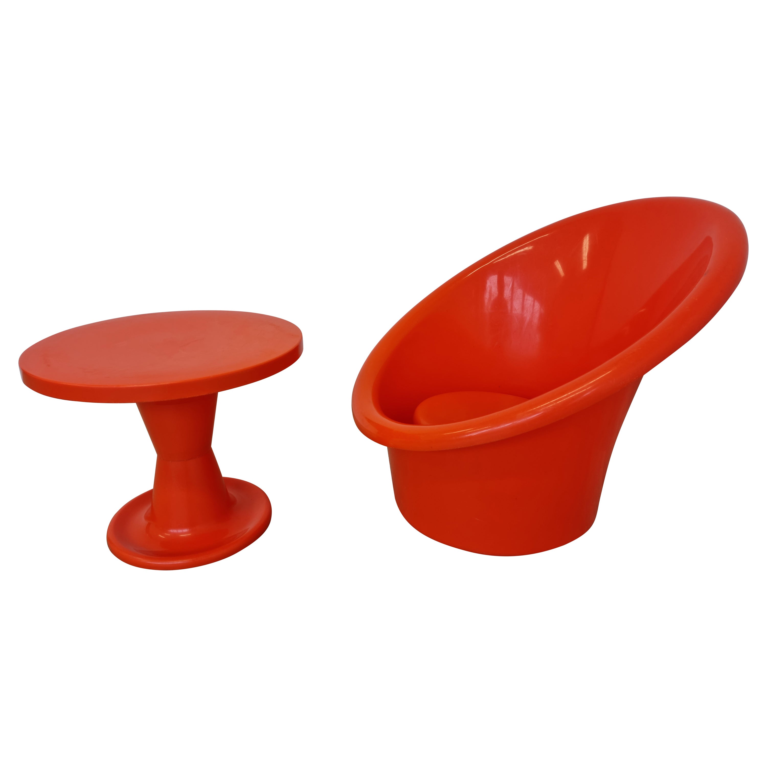 Skopa Lounge Stuhl und Tisch, Ole Gjerløv Knudsen & Torben Lind, Ikea, 1970er Jahre