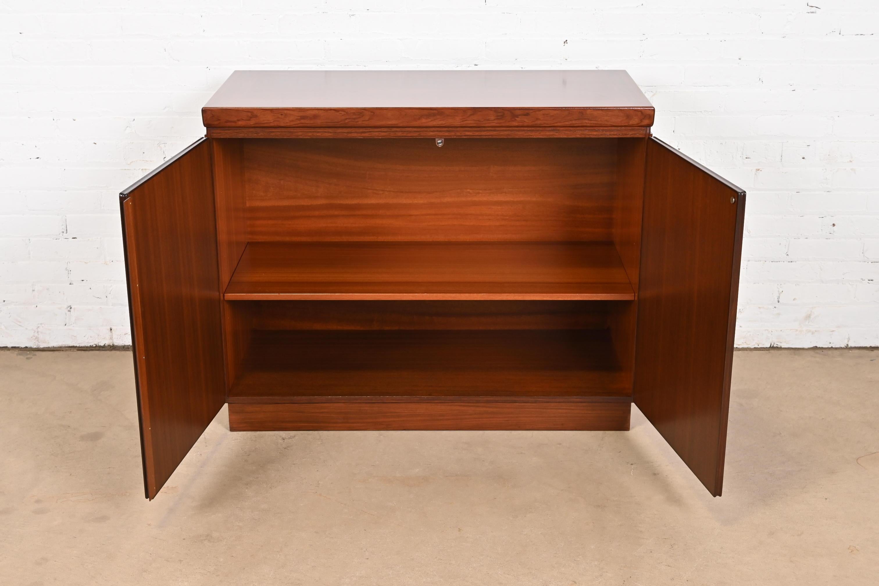 Skovby Danish Modern Rosewood Buffet Server or Bar Cabinet, Newly Refinished 1