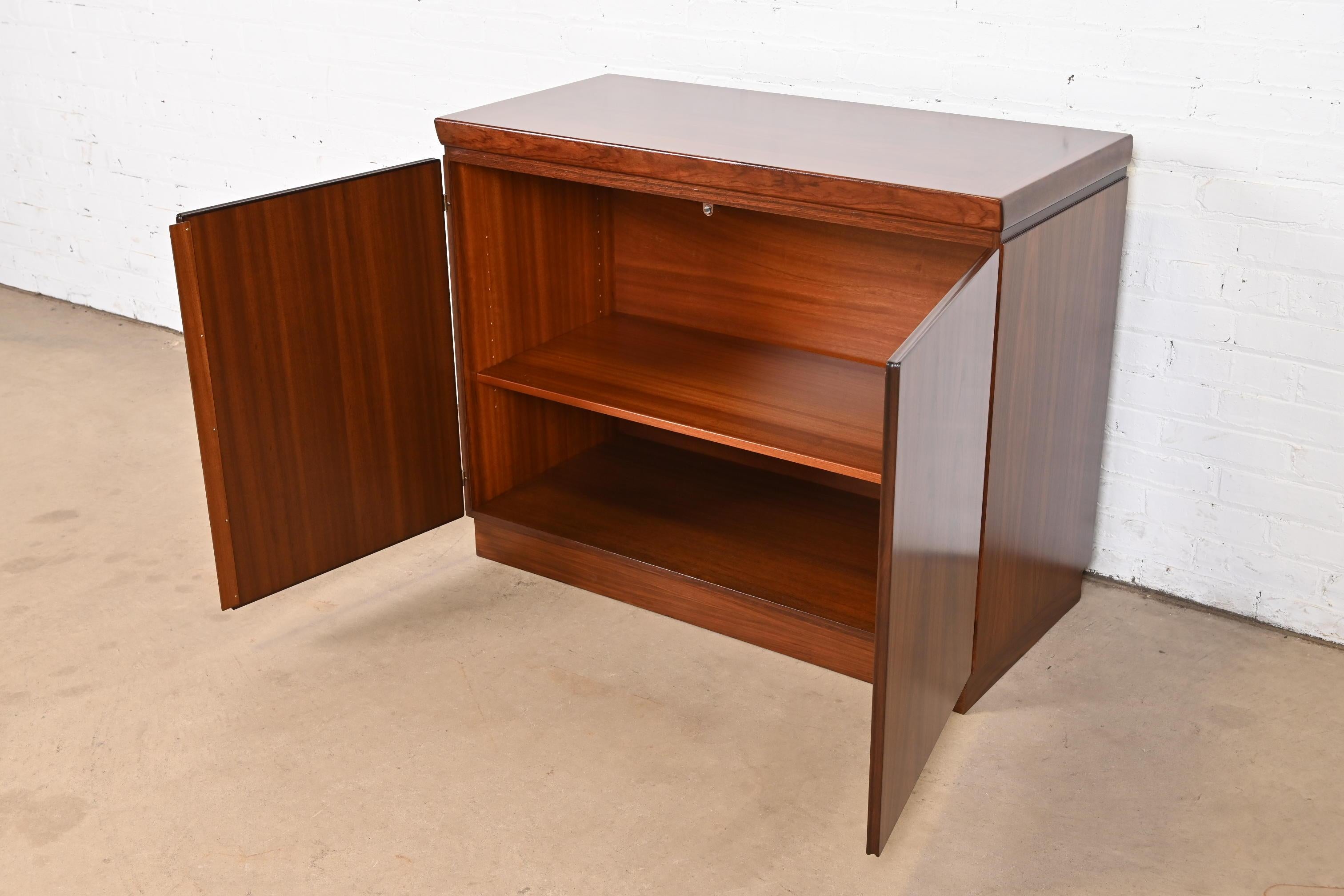 Skovby Danish Modern Rosewood Buffet Server or Bar Cabinet, Newly Refinished 2