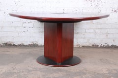 Skovby Danish Modern Rosewood Expandable Pedestal Dining Table