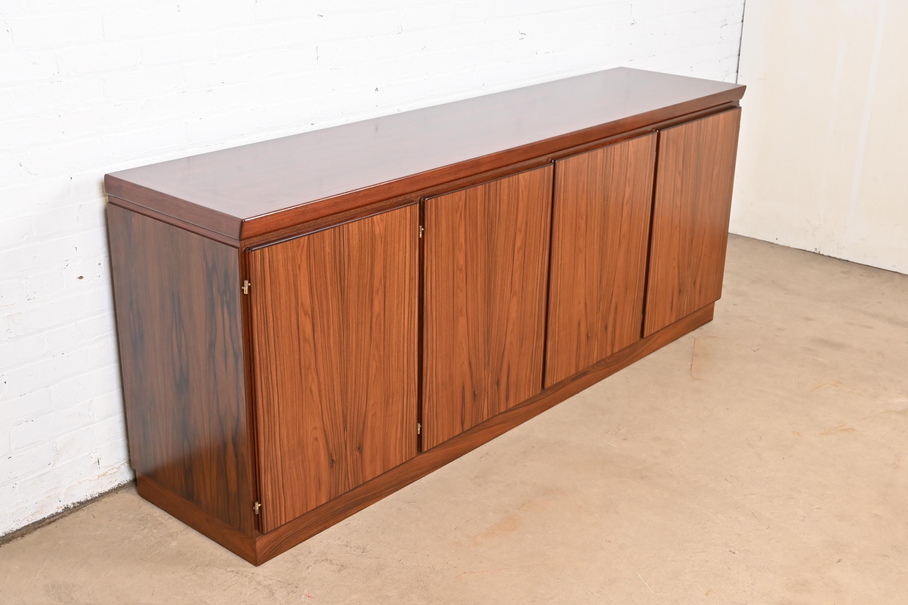 Late 20th Century Skovby Danish Modern Rosewood Sideboard Credenza, Newly Refinished