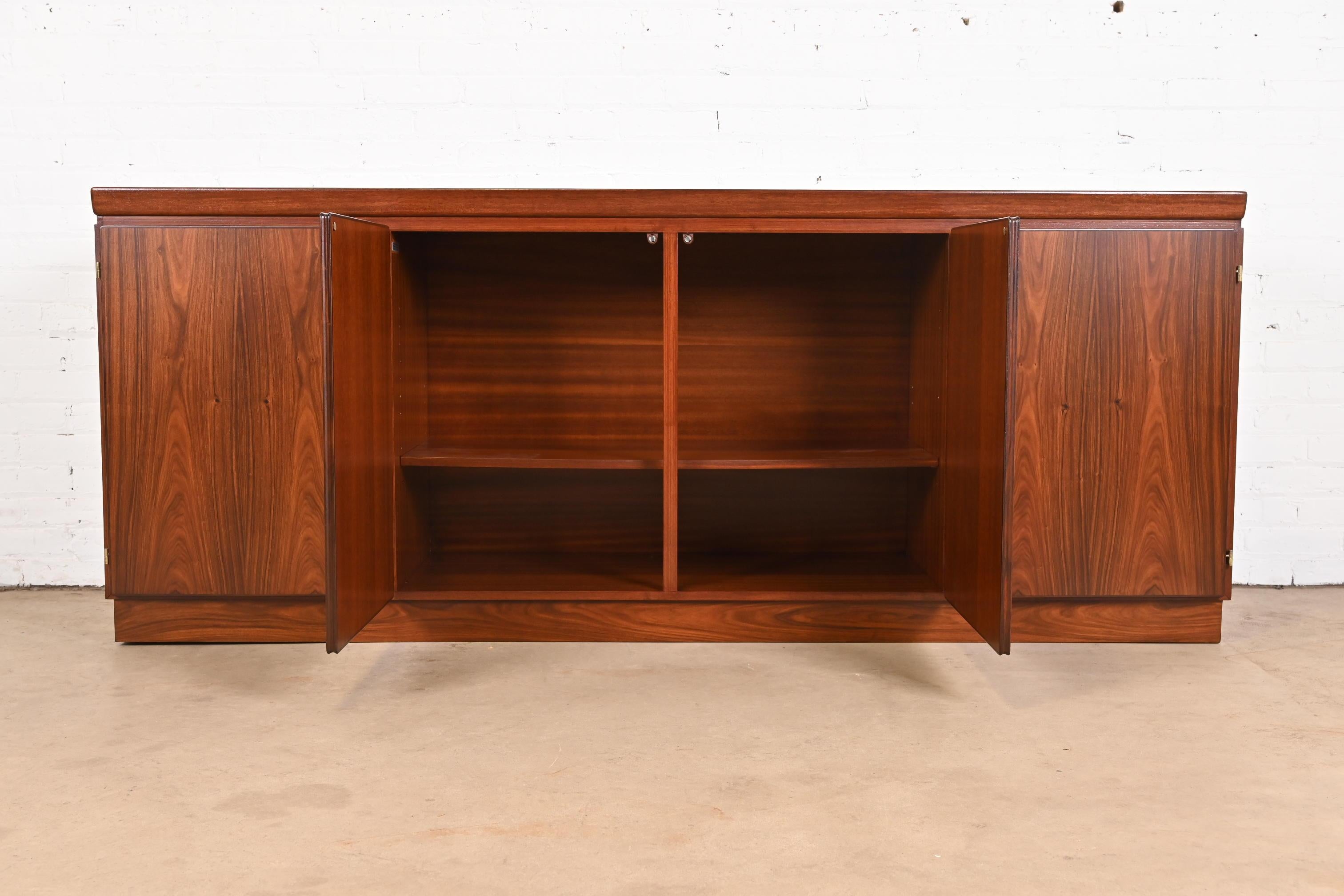 Skovby Danish Modern Rosewood Sideboard Credenza or Bar Cabinet, Refinished 7