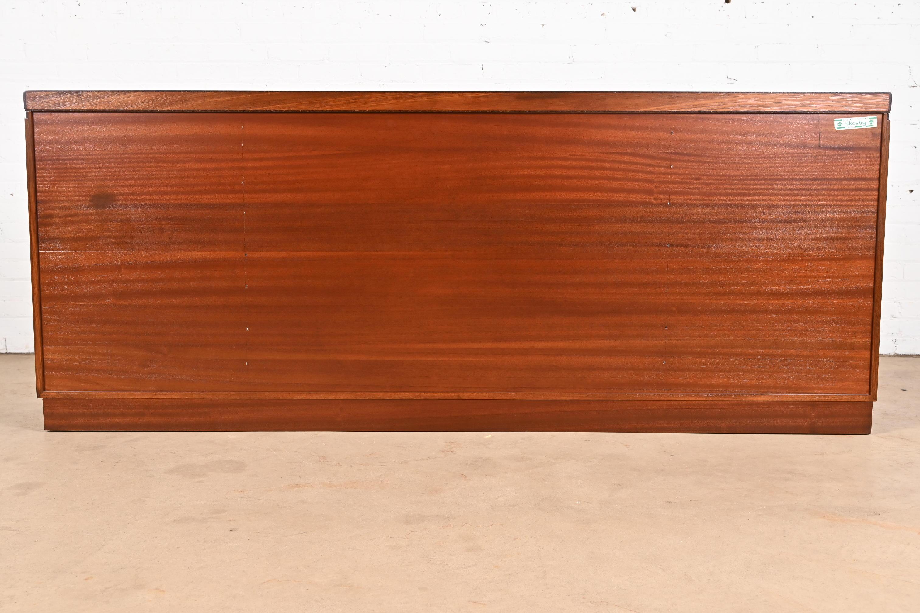 Skovby Danish Modern Rosewood Sideboard Credenza or Bar Cabinet, Refinished 9