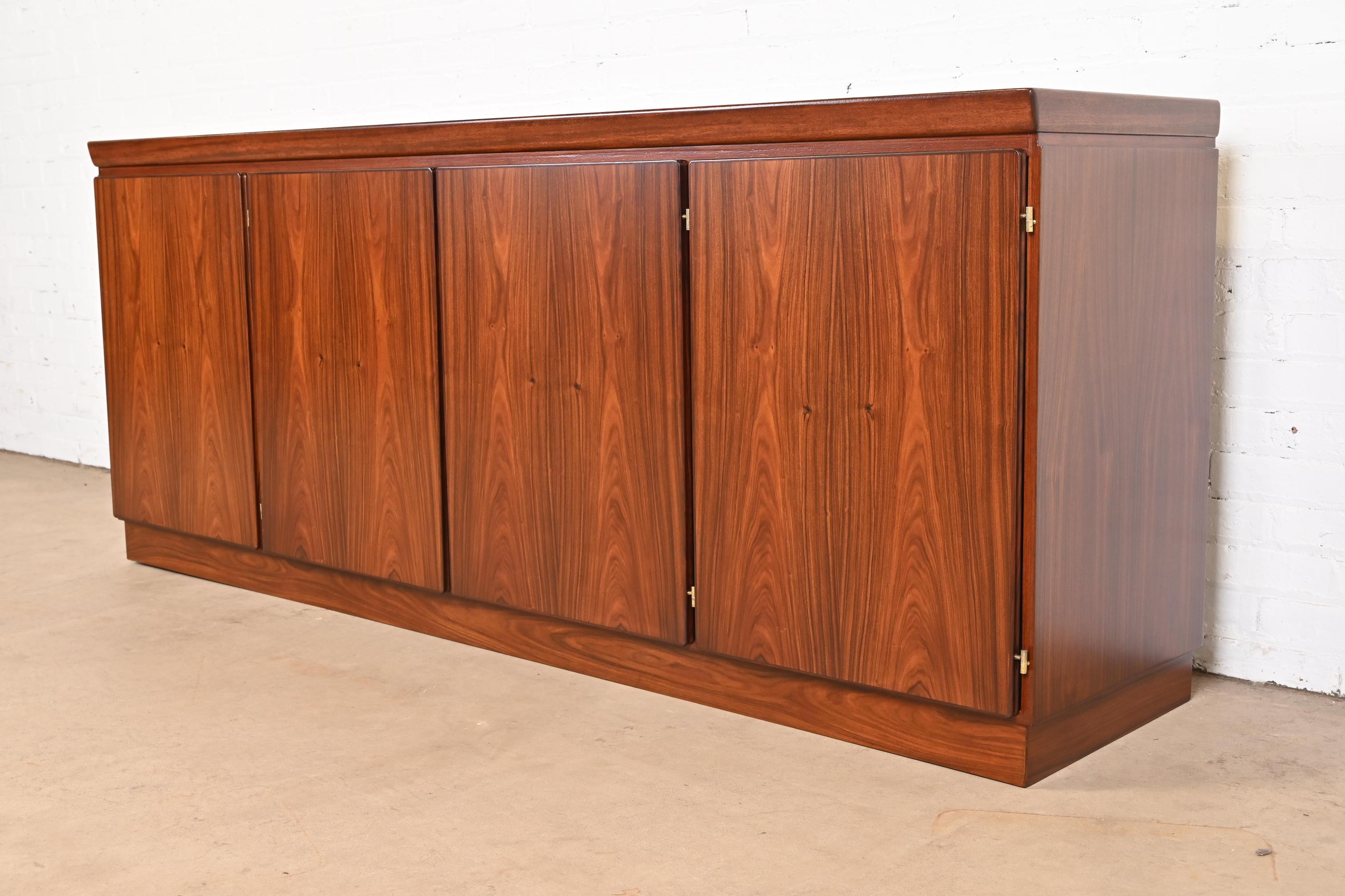 Late 20th Century Skovby Danish Modern Rosewood Sideboard Credenza or Bar Cabinet, Refinished