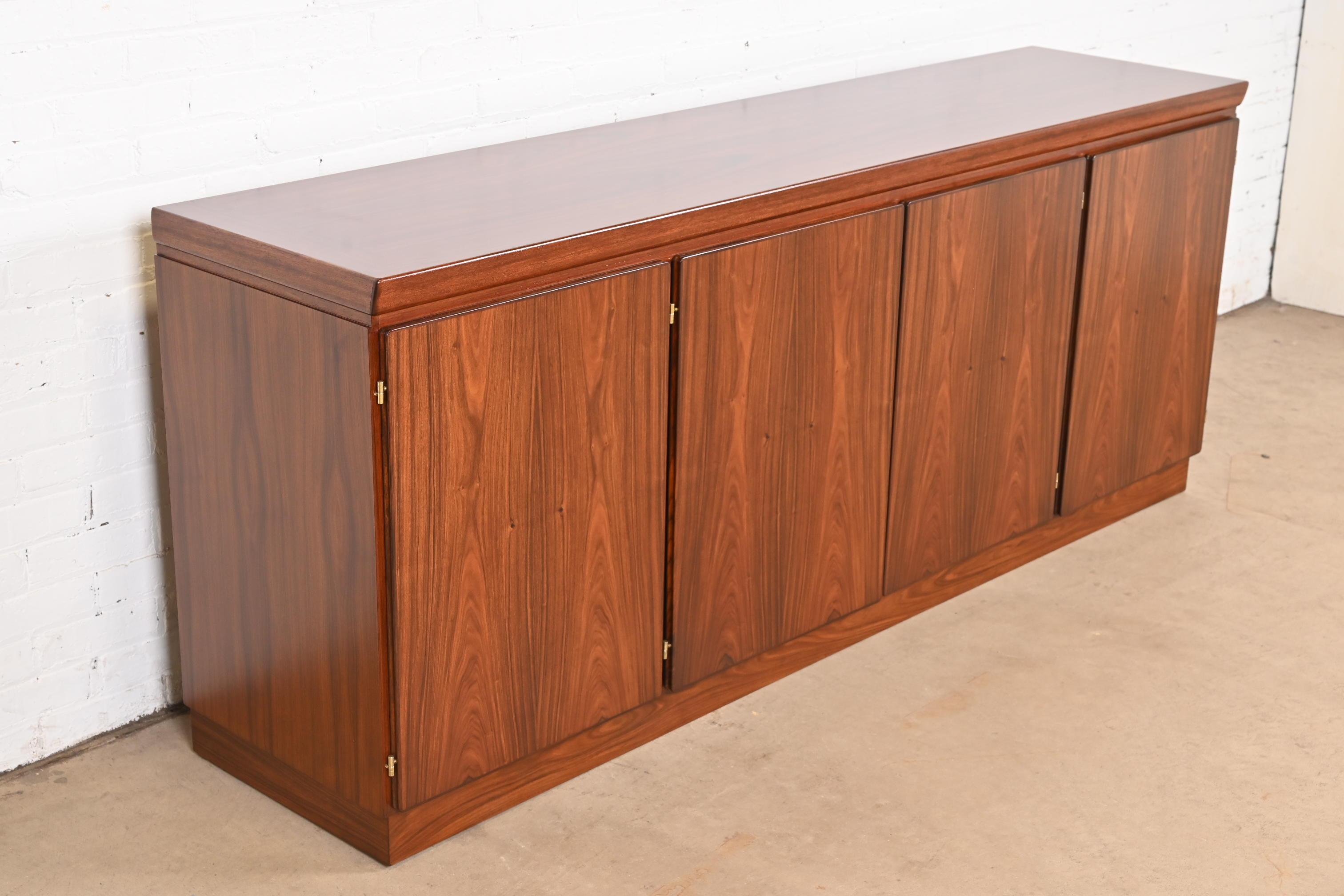 Skovby Danish Modern Rosewood Sideboard Credenza or Bar Cabinet, Refinished 1