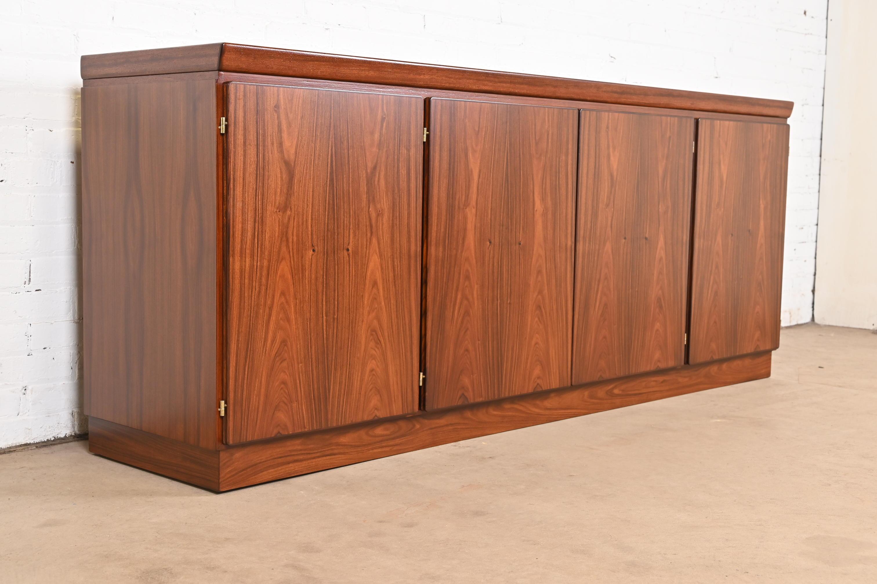 Skovby Danish Modern Rosewood Sideboard Credenza or Bar Cabinet, Refinished 2