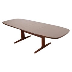 Skovby Danish Modern Sculpted Rosewood Extension Dining Table, Newly Refinished