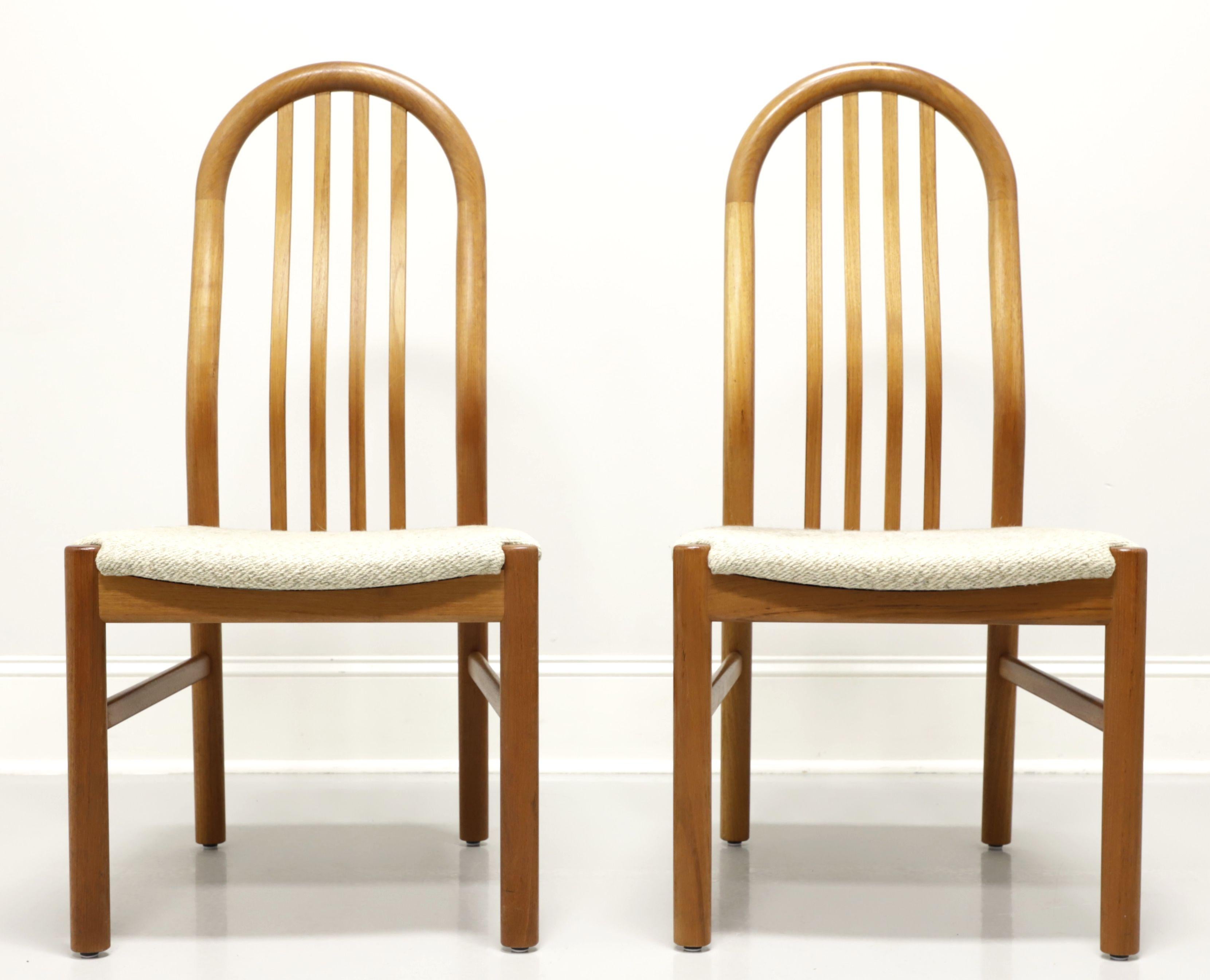 Scandinavian Modern SKOVBY Danish Modern Teak Dining Side Chairs - Pair A