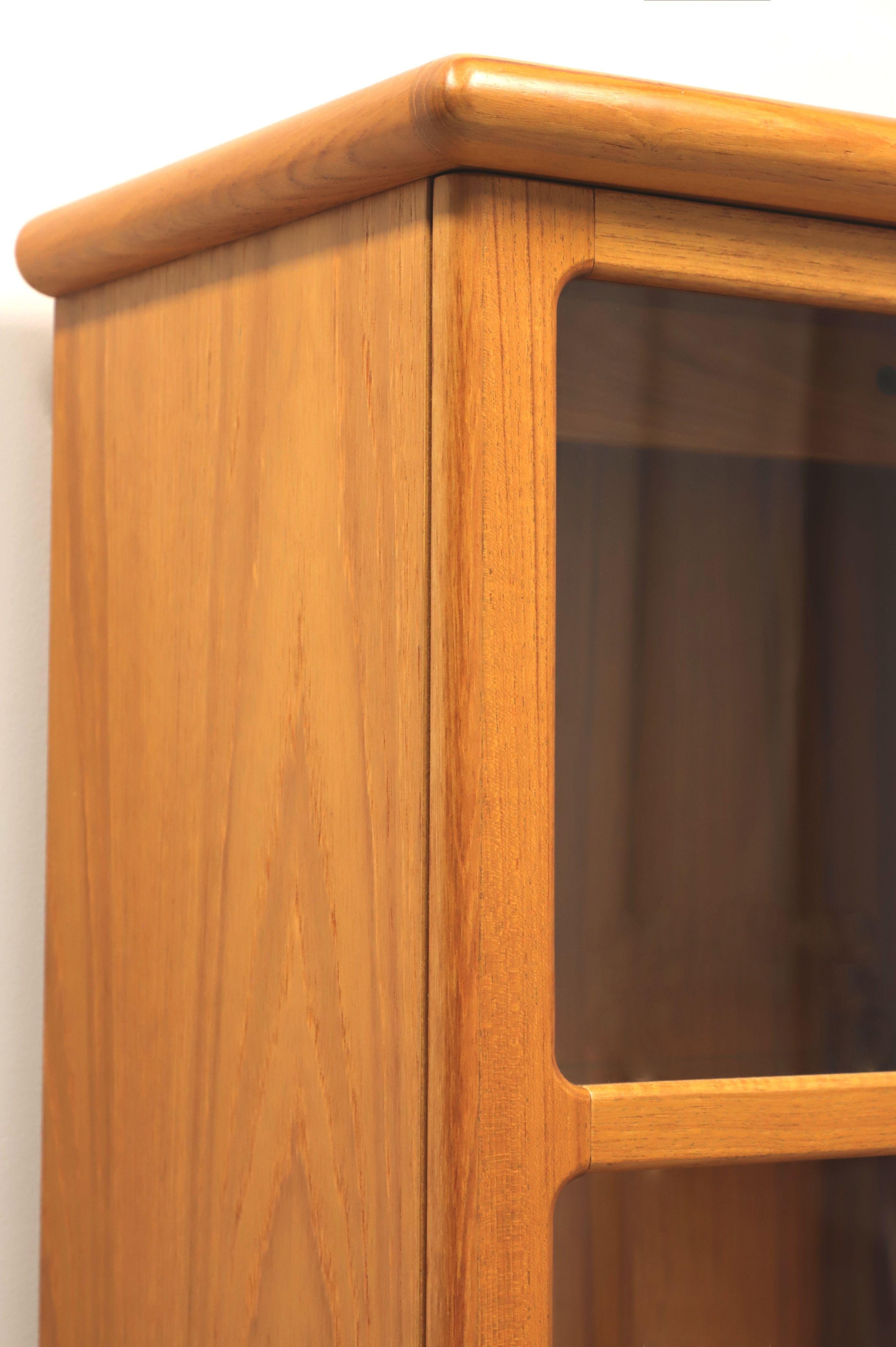 Scandinavian Modern SKOVBY Danish Modern Teak & Oak Bowfront China Cabinet