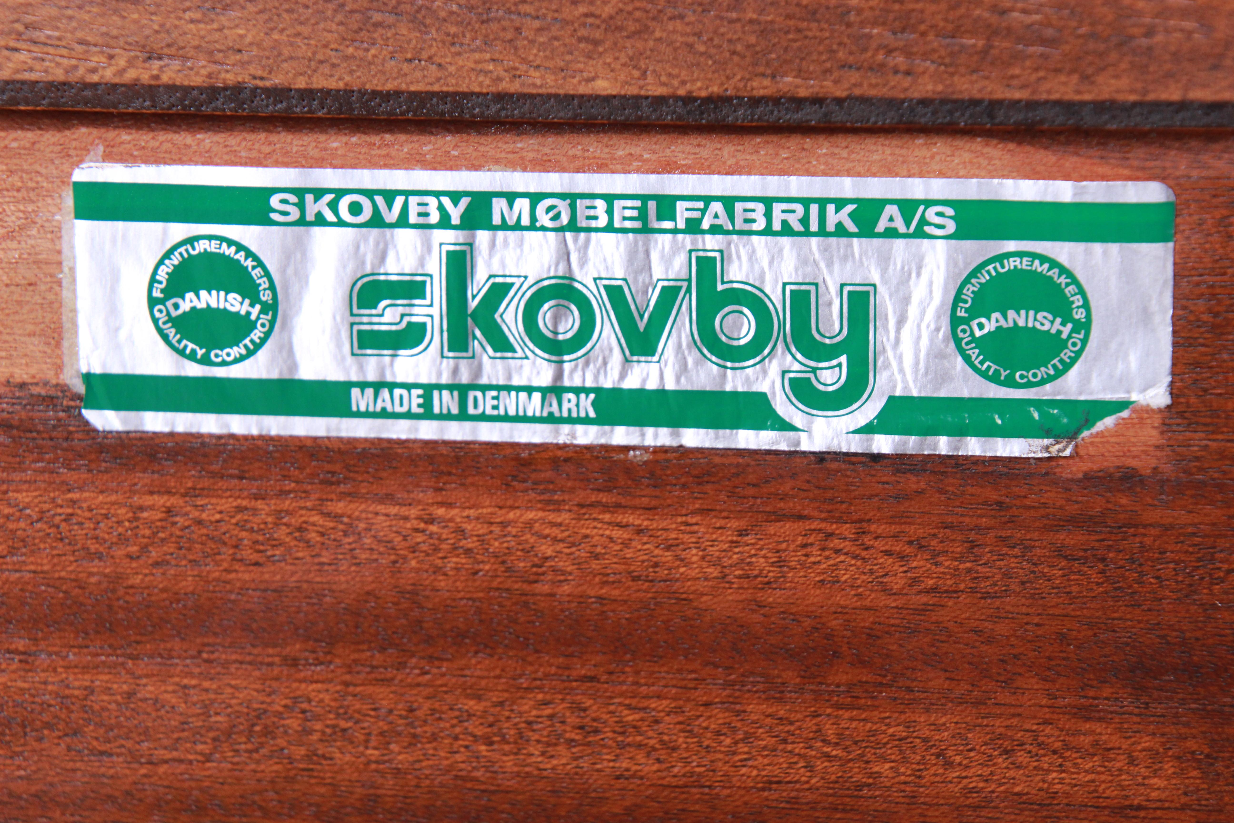 Skovby Danish Modern Teak Sideboard Credenza or Bar Cabinet, Newly Restored 5