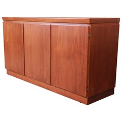 Retro Skovby Danish Modern Teak Sideboard Credenza or Bar Cabinet, Newly Restored